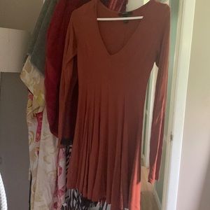 Orange forever 21 skater dress
